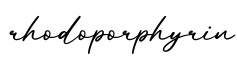 单词rhodoporphyrin书写