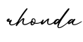 单词rhonda书写