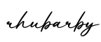 单词rhubarby书写