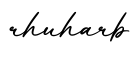 单词rhuharb书写