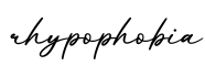 单词rhypophobia书写