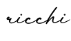 单词ricchi书写