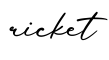 单词ricket书写