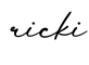单词ricki书写