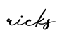 单词ricks书写