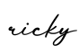 单词ricky书写