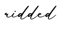 单词ridded书写