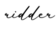 单词ridder书写