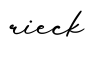 单词rieck书写