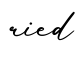单词ried书写