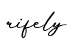 单词rifely书写