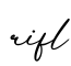 单词rifl书写