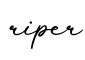 单词riper书写