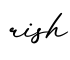 单词rish书写