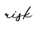 单词risk书写