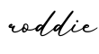 单词roddie书写