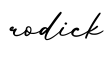 单词rodick书写