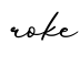 单词roke书写