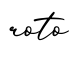 单词roto书写