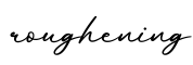 单词roughening书写
