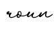 单词roun书写