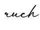 单词ruch书写