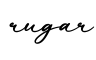 单词rugar书写