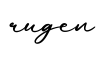 单词rugen书写