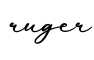 单词ruger书写
