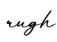 单词rugh书写