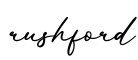 单词rushford书写