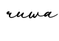 单词ruwa书写
