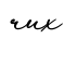 单词rux书写
