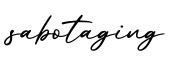 单词sabotaging书写