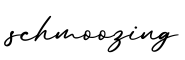 单词schmoozing书写