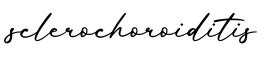单词sclerochoroiditis书写