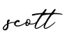 单词scott书写