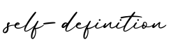 单词self-definition书写