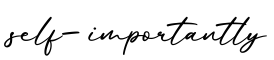 单词self-importantly书写