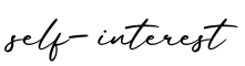 单词self-interest书写