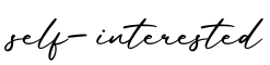 单词self-interested书写