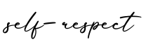 单词self-respect书写