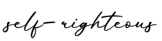 单词self-righteous书写