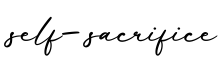 单词self-sacrifice书写