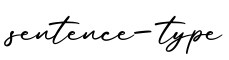 单词sentence-type书写