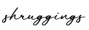 单词shruggings书写