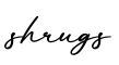 单词shrugs书写