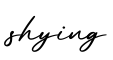 单词shying书写