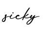 单词sicky书写