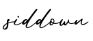 单词siddown书写